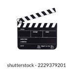 Clapperboard Isolated On White...
