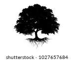 tree silhouette isolated on... | Shutterstock .eps vector #1027657684