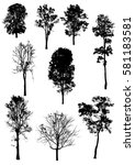 tree collection vector... | Shutterstock .eps vector #581183581