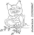 Owl. Element For Coloring Page. ...