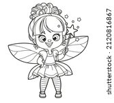 cute cartoon little fairy with... | Shutterstock .eps vector #2120816867
