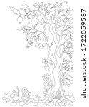 coloring page. antistress... | Shutterstock .eps vector #1722059587