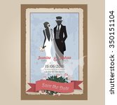 wedding invitation card... | Shutterstock .eps vector #350151104