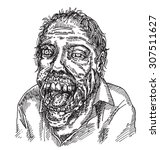 zombie | Shutterstock .eps vector #307511627