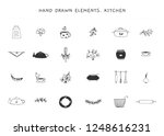 set of vector hand drawn logo... | Shutterstock .eps vector #1248616231