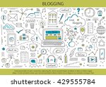 blogging and social media hand... | Shutterstock .eps vector #429555784