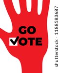 go vote. social motivational... | Shutterstock .eps vector #1188583687