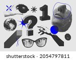 geometric vector object. figure ... | Shutterstock .eps vector #2054797811