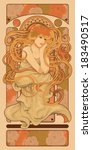 Art Nouveau Styled Woman With...