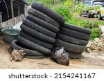 Piles Of Used Motorcycle Tires...