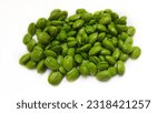 Small photo of Pete petai or bitter bean or pete kupas is vegetable local food famous from indonesian. Petai is rich in vitamins and minerals can help boost immunity. Parkia speciosa