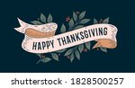 happy thanksgiving. retro... | Shutterstock .eps vector #1828500257