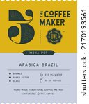 coffee  tag label. modern tag ... | Shutterstock . vector #2170193561