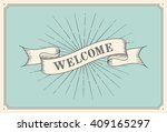 invitation with word welcome ... | Shutterstock . vector #409165297