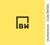 Bw Initial Monogram Logo With...