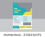 happy kids camp flyer design.... | Shutterstock .eps vector #2136116191