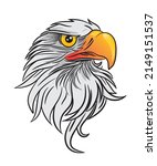 Eagle Head Mood Vector Clip Art