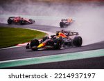 Small photo of SUZUKA, JAPAN, Suzuka Circuit, 9. October: Max Verstappen (NED) of team Red Bull wins the FIA world championship during the Japanese Formula One Grand Prix at the Suzuka Circuit on 9. October, 2022.