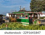 Small photo of San Francisco, United States - November, 2022: A picture of the iconic San Francisco Powell and Hyde cable car taken at its turnabout near the waterfront.