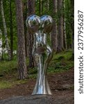 Small photo of Oslo, Norway - August 12th, 2023: A picture of the Marilyn Monroe sculpture at the Ekebergparken Sculpture Park. Designed by Richard Hudson in 2002.