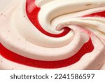 vanilla and strawberry ice cream texture