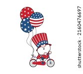  4th of july america gnome... | Shutterstock .eps vector #2160476697