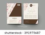 floral abstract vector brochure ... | Shutterstock .eps vector #391975687