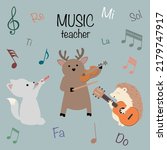 Music Teacher. A Deer Plays The ...