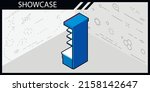 showcase isometric design icon. ... | Shutterstock .eps vector #2158142647