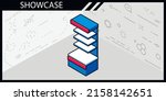 showcase isometric design icon. ... | Shutterstock .eps vector #2158142651