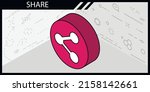 share isometric design icon.... | Shutterstock .eps vector #2158142661