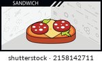 sandwich isometric design icon. ... | Shutterstock .eps vector #2158142711