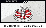 roulette isometric design icon. ... | Shutterstock .eps vector #2158142721