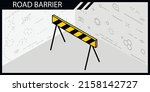 road barrier isometric design... | Shutterstock .eps vector #2158142727