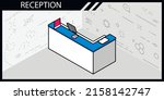 reception isometric design icon.... | Shutterstock .eps vector #2158142747