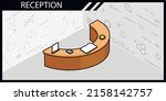 reception isometric design icon.... | Shutterstock .eps vector #2158142757
