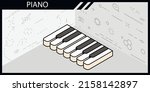 piano isometric design icon.... | Shutterstock .eps vector #2158142897