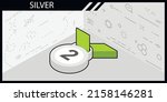 silver isometric design icon.... | Shutterstock .eps vector #2158146281