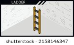ladder isometric design icon.... | Shutterstock .eps vector #2158146347