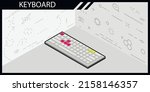 keyboard isometric design icon. ... | Shutterstock .eps vector #2158146357