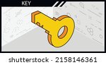 key isometric design icon.... | Shutterstock .eps vector #2158146361