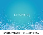 bubble in water vector on blue... | Shutterstock .eps vector #1183841257