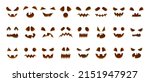 halloween spooky pumpkin faces... | Shutterstock .eps vector #2151947927