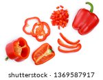 Red Sweet Bell Pepper Isolated...