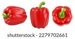 Red sweet bell pepper isolated...