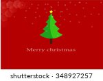 christmas on red background | Shutterstock .eps vector #348927257
