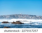 Small photo of Quintero, Chile; 11 march 2023: west shore of Quintero city at noon