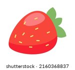 cartoon strawberry icon. vector ... | Shutterstock .eps vector #2160368837