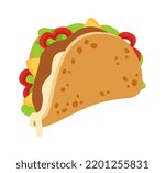 Sandwich In Pita Food Icon....