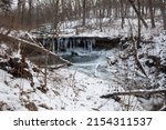 Frozen Waterfall Of A Small...